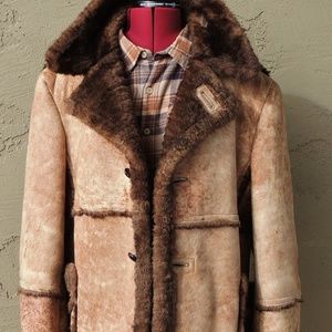 >ll==l> Western Cowboy Sheepskin Coat (XL)
